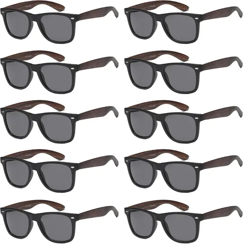 Vista 21 de Paquete de 10 lentes de sol a granel con protección UV para Bandera Americana Humo