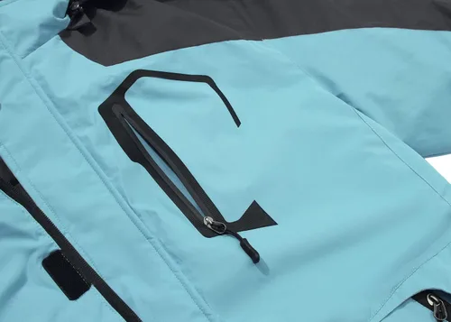 Vista 5 de Spmor Chaqueta de esquí impermeable con capucha para hombre, abrigo de snowboard para invierno, resistente al viento, para la nieve