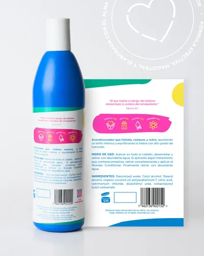 Vista 2 de Acondicionador DEYA Wonder, hidrata restaura y proporciona brillo. Hidrata Acondiciona y Provee Brillo Para Todo Tipo de Cabello. (16 oz)