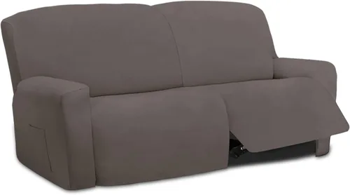 Vista 67 de Easy-Going - Funda elástica de microfibra para sofá reclinable seccional, suave vellón ajustable a tu sofá de 2 cuerpos, lavable, protector