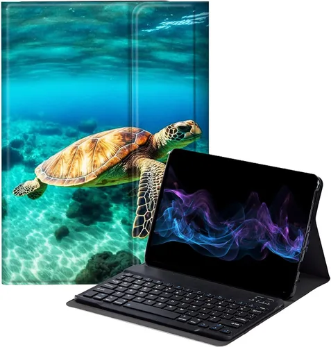 Vista 10 de Funda con teclado africano para Samsung Galaxy Tab S6 Lite de 10.4 pulgadas 2022 (SM-P613/P619)/2020 (SM-P610/P615), funda protectora delgada