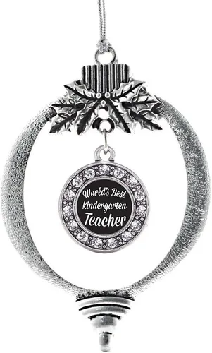 Vista 52 de Inspired Silver - Adorno de cromosoma 21 con dije de círculo de plata con joyas de circonita cúbica