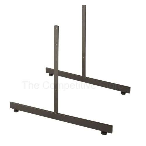 Vista 5 de Torre de pared en rejilla con base en T de 2 pulgadas X 6 pulgadas, 2 unidades, negro