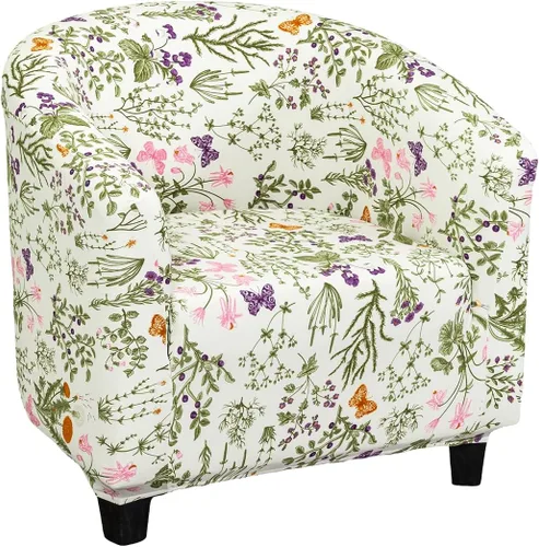 Vista 18 de NILUOH - Funda elástica para silla de club, cubierta elástica para silla de bañera, fundas para silla de barril, fundas para sillón, cubierta para 01