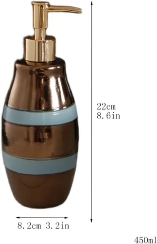 Vista 2 de Soap Dispenser Handsoaps Dispenser Nordic Retro Soap Dispenser Shampoo Lotion Bottle Push-type Ceramic Soap Dispenser Shower Gel Dispenser Can Be