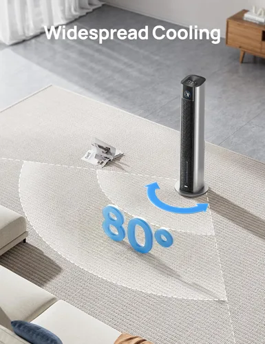 Vista 9 de DREO Enfriador evaporativo de pantano de aire, ventiladores de enfriamiento de 43 pulgadas que sopla aire frío 2026 actualizado, ventilador de piso
