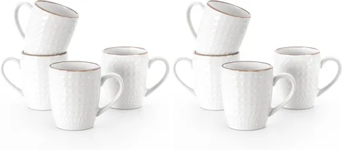 Vista 24 de famiware Venus - Tazas de café para 4, juego de tazas de 12 onzas, taza para beber con asa para café, té, cacao, leche, carbón