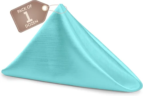 Vista 42 de Ultimate Textile -1 docena - Reversible Shantung Satin - Majestic - Servilletas de tela Majestic de 17 x 17 pulgadas color azul pizarra