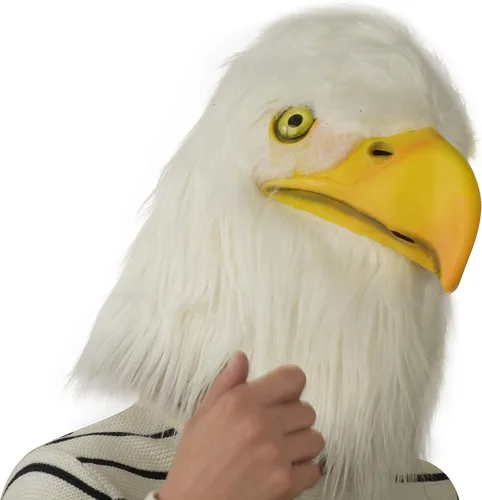 Vista 3 de Party Story Águila Máscara Halloween Cosplay Disfraz Látex Animal Head Masks para Adultos Fiesta Decoración Accesorios