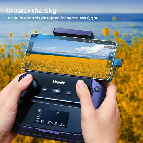 Vista 7 de V11Air Drone con cámara UHD 6K para adultos, cardán sin escobillas de 3 ejes, video 4K/30FPS, tiempo de vuelo de 70 minutos con 2