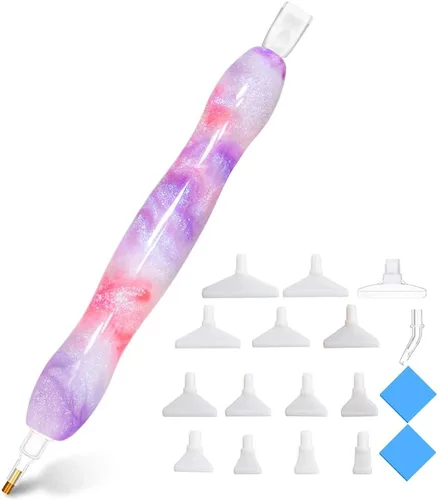 Vista 9 de Praise V Do Kit de herramientas de taladro de pintura de diamante 5D con flores, para adultos, con puntas de bolígrafo, selector de gemas para arte