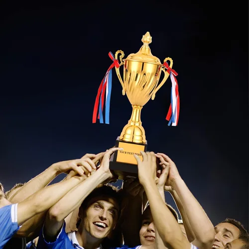 Vista 4 de Trofeos personalizados con grabado personalizado - Copa de Oro para torneos deportivos