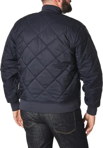 Vista 4 de Dickies Chaqueta de nylon acolchado con patrón de rombos resistente al agua para hombre