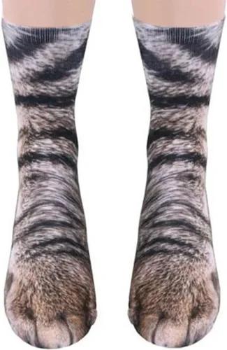 Vista 2 de 2 pares de calcetines divertidos, regalos para adultos, adolescentes, niños y niñas, calcetines de patas de animales novedosos