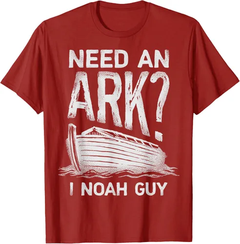 Vista 54 de Need an Ark I Noah Guy Funny Christian Men Women Pun Humour T-Shirt Negro