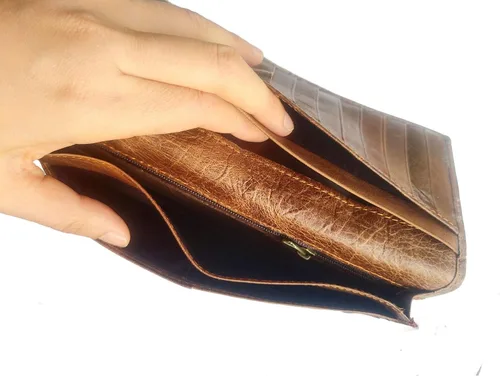Vista 95 de Hombres Cool Eagle Wolf Caballo Totem Cuero Vaca Vertical Cartera Cremallera Multi-tarjeta Titular, Tótem de caballo, Minimalista