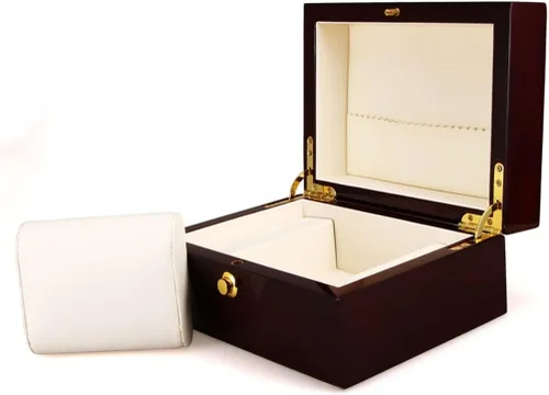 Vista 3 de Jewelry Boxes 7.08 Inch Retro Jewelry Box Storage Box Cosmetic Box Ring Earring Necklace Bracelet Watch Small Jewelry Storage Box Wooden Jewelry Box
