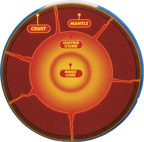 Vista 3 de Toysmith Squishy Planet Earth Ball - Bola de estrés con capas, juguete educativo
