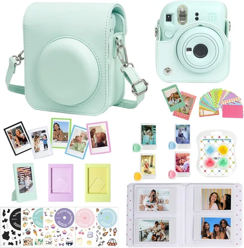 Vista 11 de CAIYOULE - Accesorios de cámara para Fujifilm Instax Mini 12, color rosa flor Blossom rosado