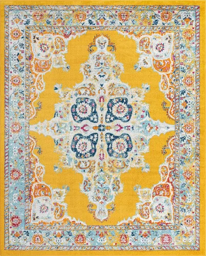 Vista 29 de Unique Loom Parker Collection - Alfombra de área Merakli (2 x 3 pies, rectangular, aguamarina/beige)