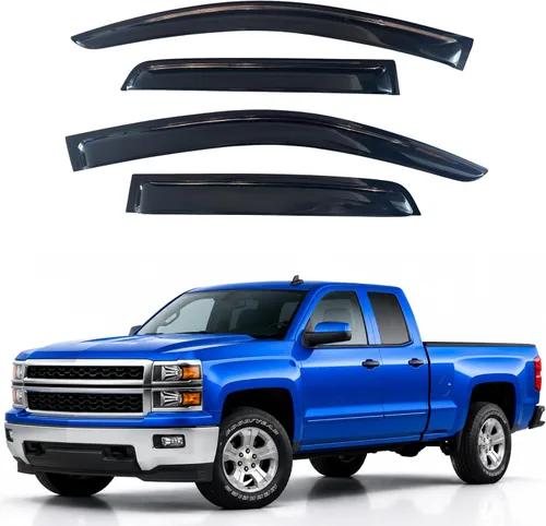 Vista 285 de IG - Visera para ventana para Ford Bronco y F150-F350 1980-1996, deflector lateral tipo cinta adhesiva, resistente, contra lluvia y viento