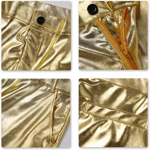 Vista 4 de Boyland Pantalones de traje de pierna recta para hombre, estilo casual, para discoteca