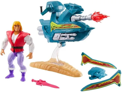 Vista 2 de Masters of the Universe Origins Battle Skysled Vehículo para MOTU Storytelling Play and Display, regalo para niños de 6 años en adelante