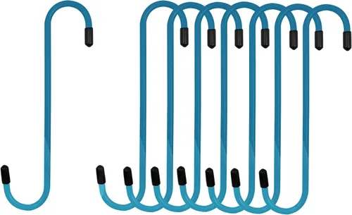 Vista 10 de 4LIFETIMELINES Ganchos de pinza de freno, acero duradero, recubiertos en polvo azul con puntas de goma, para trabajo automotriz en eje de freno