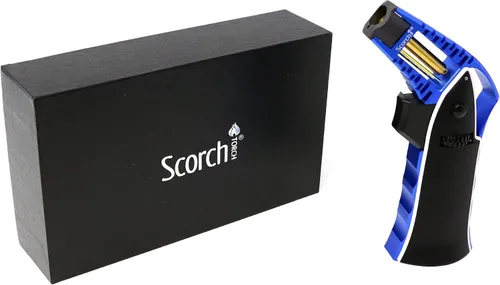 Vista 24 de Antorcha Scorch Torch de 6.75" de aluminio, ajustable, recargable con butano, fabricada con CNC, portátil, en caja de regalo (Rojo #1)