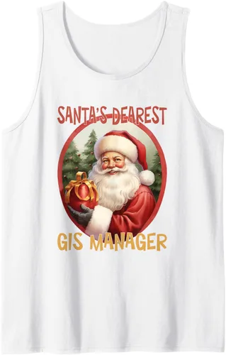 Vista 3 de GIS Manager Christmas Holiday Love Xmas Tank Top Negro