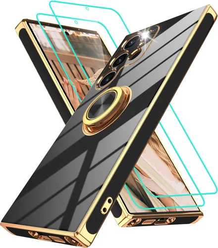 Vista 264 de Funda para Motorola Moto G 5G 2024: Funda Moto G Play 5G 2024 con 2 piezas de protectores de pantalla, soporte de anillo de rotación de 360°