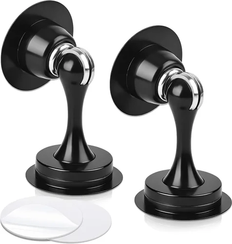 Vista 25 de KOLAKO Topes Magnéticos para Puerta, Tope de Puerta de Acero Inoxidable con Imán, Tope de Puerta Satinado Cepillo de Níquel, Negro, Soporte