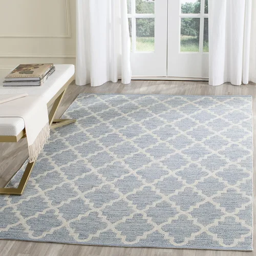 Vista 26 de SAFAVIEH Montauk Collection - Alfombra decorativa, 2 pies 3 pulgadas x 3 pies 9 pulgadas, beige y marfil, hecho a mano, de algodón enrejado, ideal