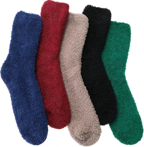 Vista 11 de EBMORE Calcetines mullidos para mujer, esponjosos, acogedores, cómodos, de felpa, cálidos, para invierno, para dormir, para el hogar, calcetines