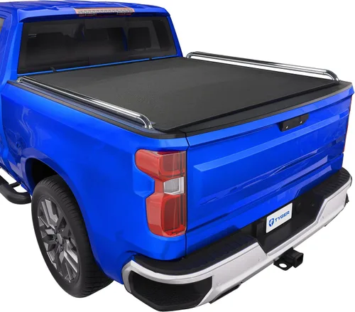 Vista 9 de Tyger Auto T3 - Funda de tonneau de triple pliegue suave para cama de camioneta, compatible con Chevy Silverado 2014-2018 / GMC Sierra 1500