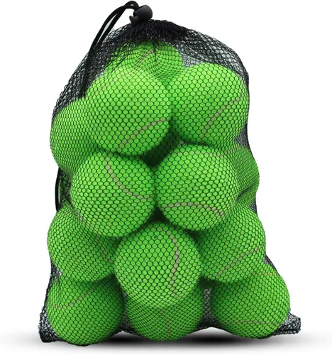Vista 16 de SHYUJAJIE Tennis Ball,20 Pack Practice Balls Bulk,Dog Balls with Mesh Bag Azul oscuro