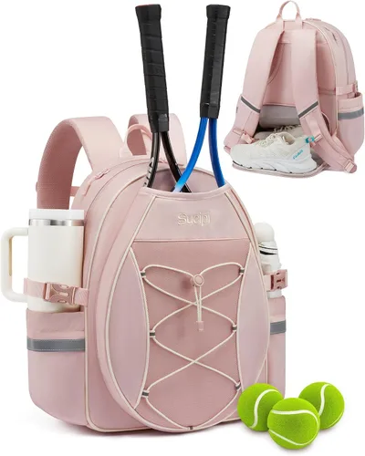 Vista 17 de Mochila de tenis Sucipi, mochila de tenis acolchada con bandolera cruzada, bolsas para raquetas de tenis resistentes al agua para mujeres y hombres