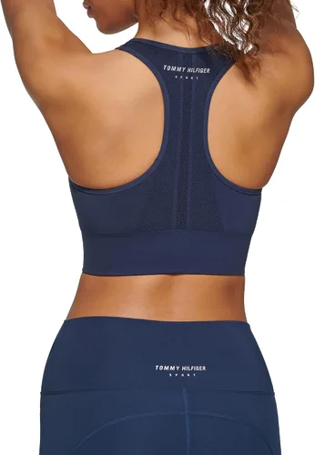Vista 5 de Tommy Hilfiger Performance Racerback Seamless Longline Sports Bras for Women