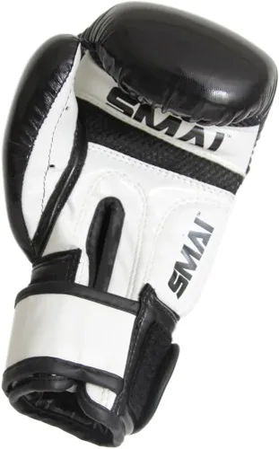 Vista 3 de SMAI Guantes de boxeo de cuero MMA para niños: guantes de kickboxing profesionales con protección mejorada para la muñeca y los nudillos. Cuero