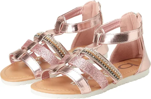 Vista 4 de bebe Sandalias para niña Sandalias de gladiador con diamantes de imitación y purpurina (niña pequeñaniña grande), Blanco, 0 Little Kid