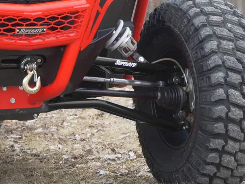 Vista 4 de SuperATV Brazos delanteros A inferiores de alta holgura resistentes para Polaris RZR XP Turbo/XP 4 Turbo 2016-2021, color negro, incluye rótulas