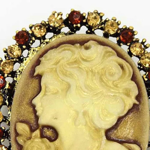 Vista 3 de New Party Lady Vintage Victorian Design Cameo Bronze Brooch Pin Brooch For Men