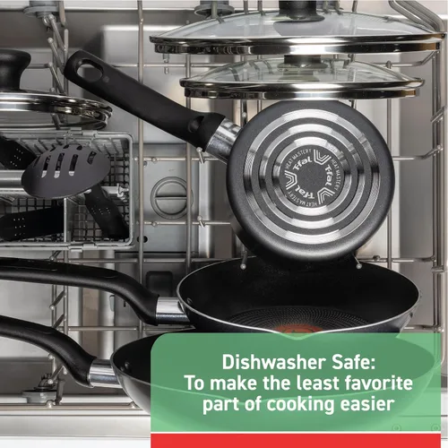 Vista 6 de T-fal B36282 Sartén Antiadherente Profunda con Tapa para Uso Diario con Asas Ergonómicas que se Mantienen Frescas Utensilios de Cocina, 12 Pulgadas