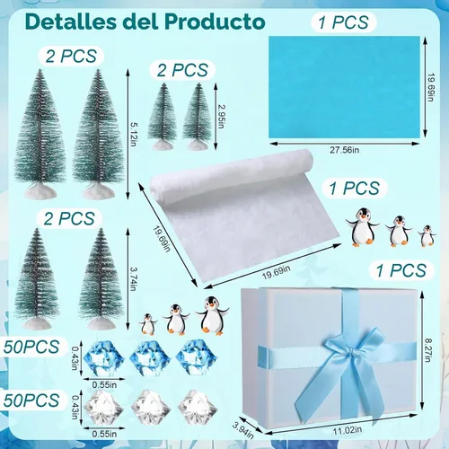 Vista 3 de Conjunto de proyectos escolares de animales polares, kit de suministros de diorama, juguetes de figurilla, modelo de proyecto de diorama, juguetes