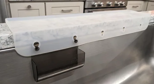 Vista 8 de SiliSink - Protector de borde de silicona para fregadero de cocina, se adapta a 3.75 a 4 pulgadas de ancho, el protector de bordes de silicona