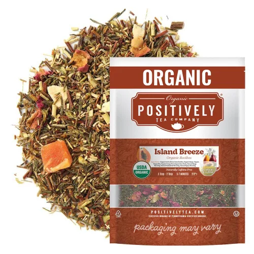 Vista 90 de Bolsas de hojas sueltas para té. Orgánicas por USDA. Positively Tea LLC.