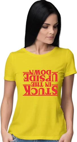 Vista 7 de Go All Out Camiseta para mujer Stuck in The Upside Down