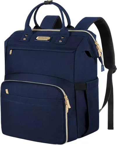 Vista 10 de Mochila Bolsa de Almuerzo, Mochila Refrigeradora Aislada Caja de Almuerzo Mochila para Laptop con Puerto USB para Mujeres y Hombres, Negro, Mochilas