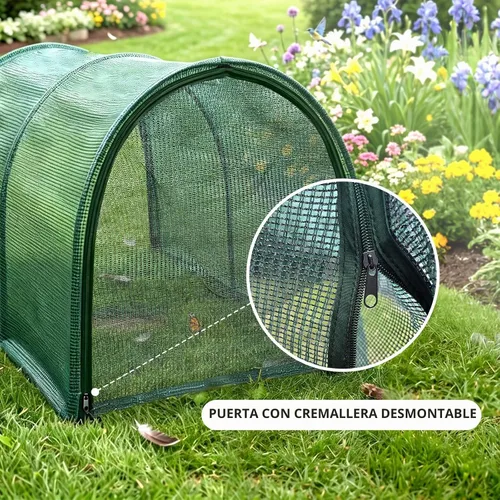 Vista 8 de Túnel portátil plegable sin montaje para patio de 79 x 30 x 24 pulgadas