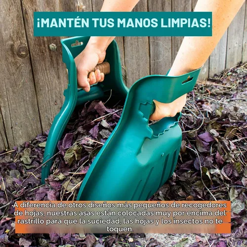 Vista 5 de MEKKAPRO Leaf Scoops and Claws V2.0, 1 par (2 piezas), rastrillo de hojas de agarre ergonómico resistente, rastrillo de mano grande para jardín